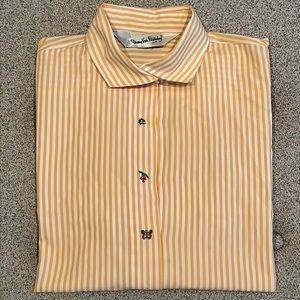 Vintage Diane von Furstenberg Striped Cotton Shirt